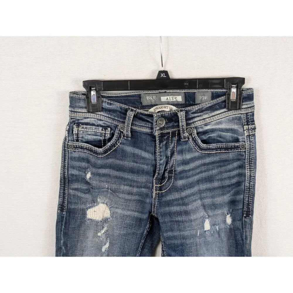 BKE Alec Straight Stretch Jeans Blue Men's/Boys Size 27R